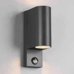 Roya udendørs væglampe, 2 lk, sensor rund antracit^Trio Lighting