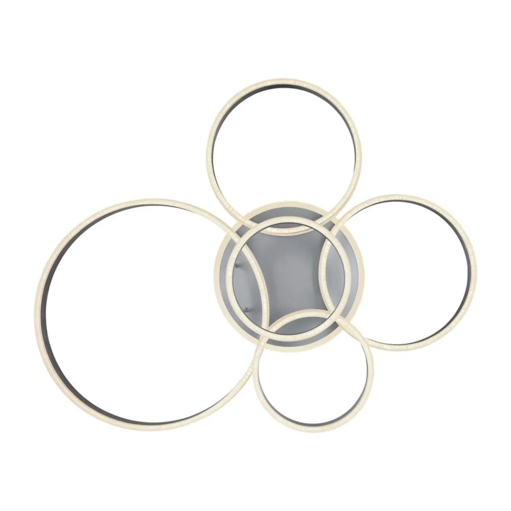 Rubio LED-loftlampe, længde 114 cm, grå, CCT, 5 lyskilder^Globo Sale