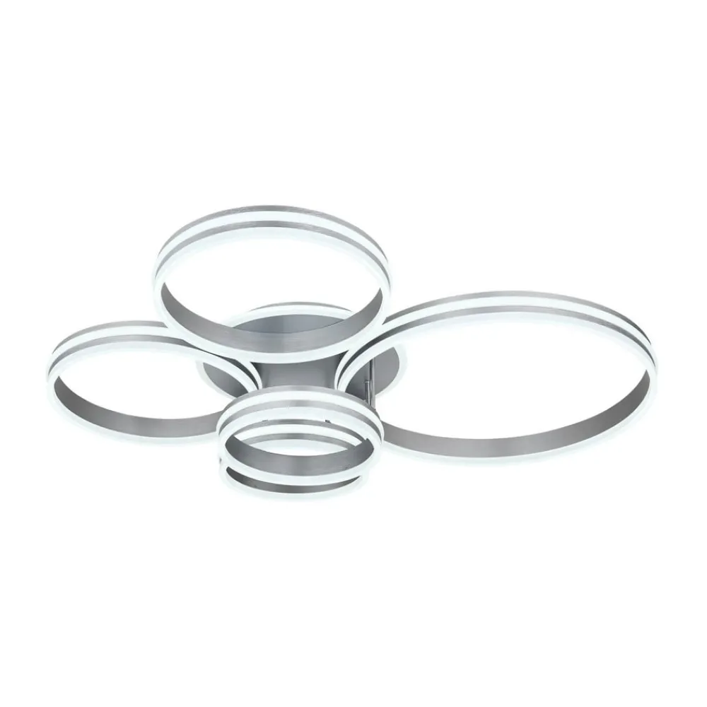 Rubio LED-loftlampe, længde 114 cm, grå, CCT, 5 lyskilder^Globo Sale