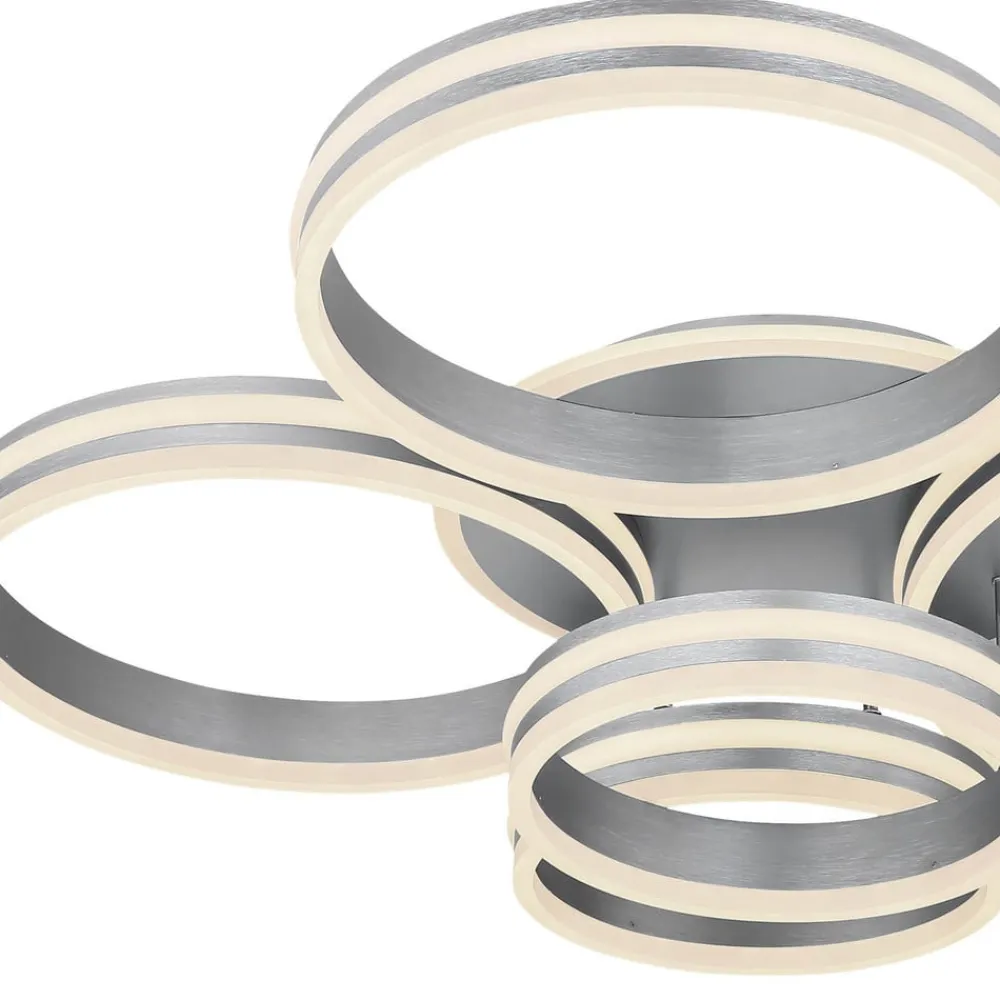 Rubio LED-loftlampe, længde 114 cm, grå, CCT, 5 lyskilder^Globo Sale