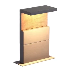 Ruka LED-sokkelampe med træelement, 35 cm^Mantra Iluminación Clearance