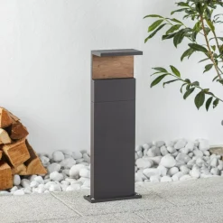 Mantra Iluminación Gadebelysning>Ruka LED-stibelysning med træelement, 60 cm