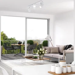 Briloner Run loftslampe, drejelig, 3-lys, hvid