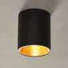 Rund Polasso LED-loftlampe, sort-guld^EGLO Outlet