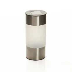 Globo Rund solcellelampe Valea i stål