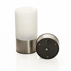 Globo Rund solcellelampe Valea i stål