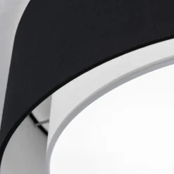 ORION Rund tekstil loftlampe Antoni i sort