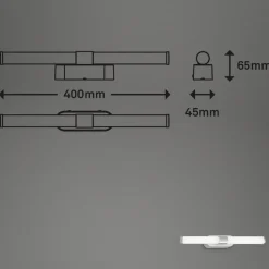 Runt LED-væglampe IP44 direkte 4.000 K mat krom^Briloner Hot