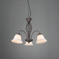 Trio Lighting Rustica hængelampe, rustfarvet, 3 lyskilder
