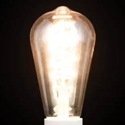 ORION Rustik LED-pære E27 ST64 4 W ravgul 2.200 K dæmpes