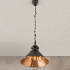 Rustik pendellampe Shanta, en lyskilde^ORION Hot