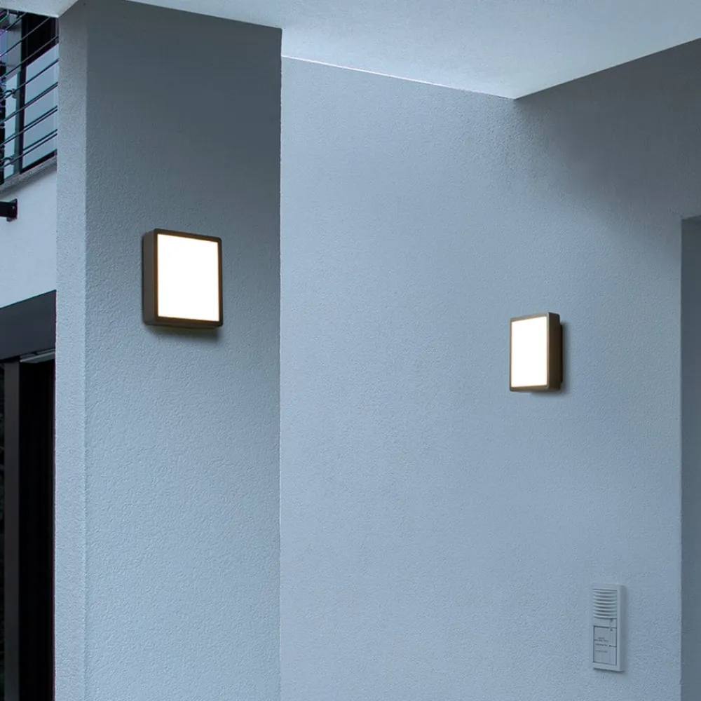 HB 107 udendørs LED-væglampe kvadrat, frontal^RZB Outlet