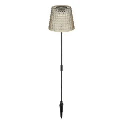 Globo 36635-2S solcelle-lampe med jordspyd, 2, sort/røg