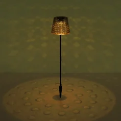 Globo 36635-2S solcelle-lampe med jordspyd, 2, sort/røg