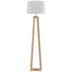 Sacha LS gulvlampe af træ og stof, hvid^Aluminor Outlet