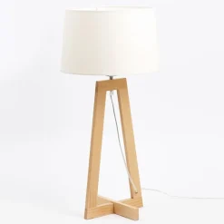 Aluminor Sacha LT bordlampe i stof og træ