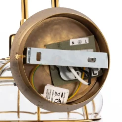 Opviq Safderun 402-A væglampe, guld, klar glasskærm