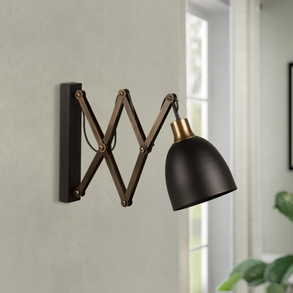 Opviq Sakselampe Sivani MR-725 sort/guld antik