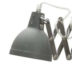 Reality Leuchten Sakse-væglampe, betonfarvet, stik, harmonika