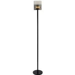 Salerno LED-gulvlampe, 2.700 K, sort/røg^HighLight Discount