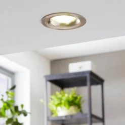 EGLO Indbygningsspots>Saliceto LED-spot rund, stiv 2.700 K nikkel