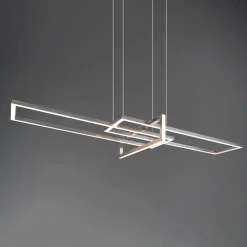 Trio Lighting Pendellamper>Salinas LED-hængelampe, 3.000 K, mat nikkel