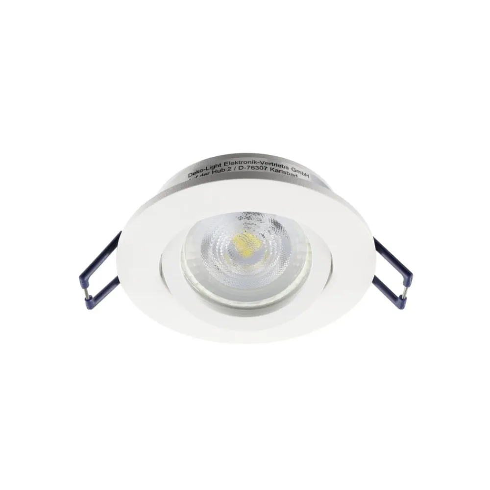 Deko-Light Samsola forsænket loftlampe, hvid, Ø 8 cm, metal