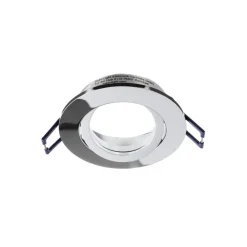 Samsola forsænket loftlampe, skinnende sølv, Ø 8 cm, metal^Deko-Light Outlet