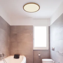 Sapana LED-loftlampe Ø 29,5 cm, trælook^Globo Clearance