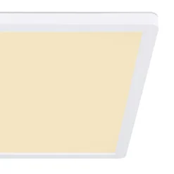 Globo Sapana LED-loftlampe, kantet, kan dæmpes, hvid