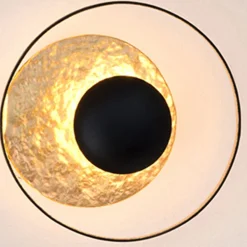 Holländer Satellite væglampe, Ø 19 cm, sort-guld