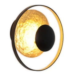 Holländer Satellite væglampe, Ø 19 cm, sort-guld