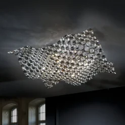 Saten loftlampe i krystal 56 cm^Schuller Valencia Sale