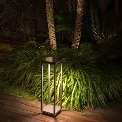 FARO BARCELONA Saura solcelle LED-sokkelampe med bevægelsesdetektor