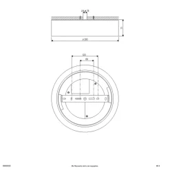EVN Sauro LED-loftslampe, Ø 30 cm, hvid
