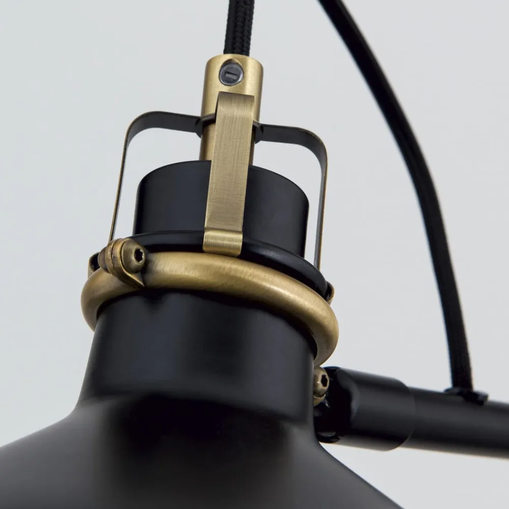 ORION Schiller gulvlampe, sort, metal, 153 cm, justerbar