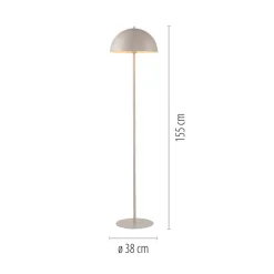 Gulvlampe Ali, Sandbrise, jern, E27^Schöner Wohnen New