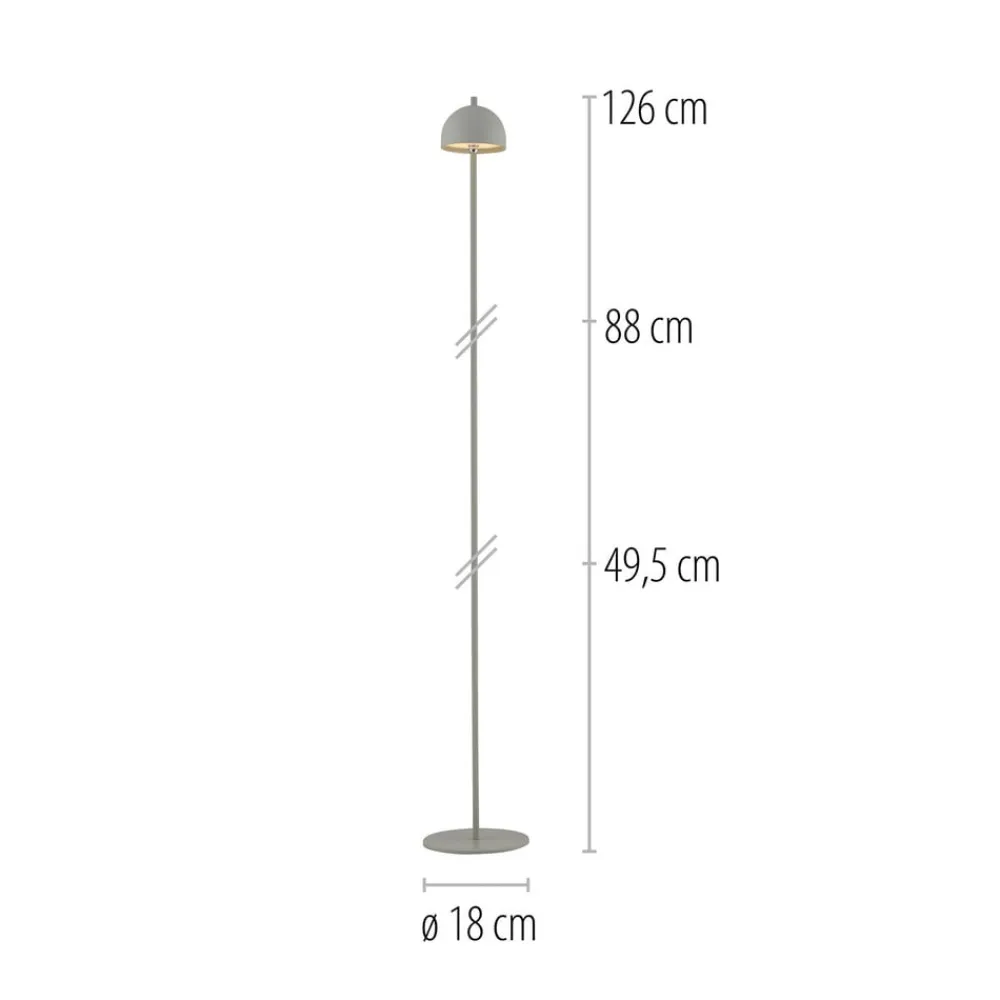 Schöner Wohnen Terrassebelysning>LED-akku-gulvlampe Bellies, forårsvækkelse