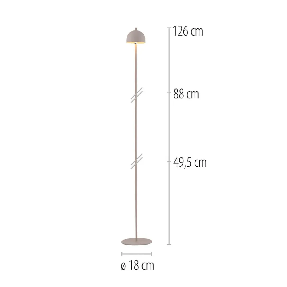 Schöner Wohnen Terrassebelysning>LED-akku-gulvlampe Bellies, sandbrise, IP54