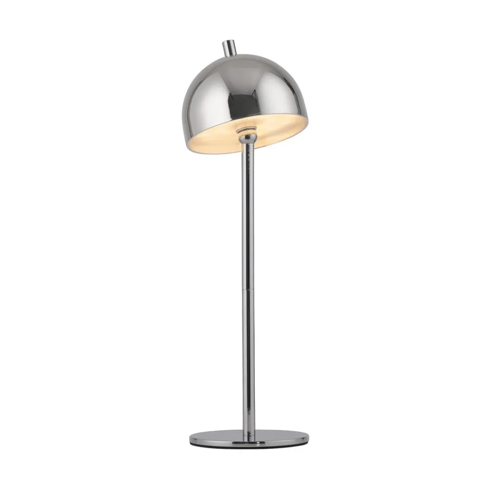 Schöner Wohnen LED-batteridrevet bordlampe Bellies, krom, IP54