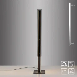 SCHÖNER WOHNEN LED-gulvlampe Lena, jern, sort, dæmper^Schöner Wohnen Sale