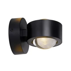 Schöner Wohnen SCHÖNER WOHNEN LED-væglampe Chia, sort, 3.000 K, op/ned