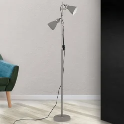 ORION School gulvlampe med to spot, grå