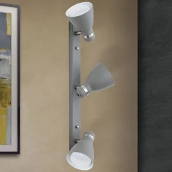 ORION Loftlamper|Spotlights>School loftspot, 3 lyskilder, gråt