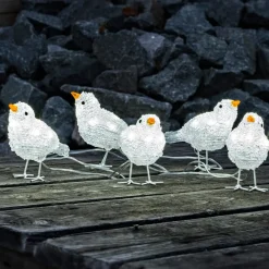 Konstsmide Christmas Sød udendørs dekoration LED-fuglekvintet