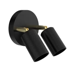 SEGULA Væglamper>Bronx Double Wave væglampe E27 sort