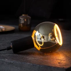 SEGULA floating globe G125 E27 6 W grå glas åben