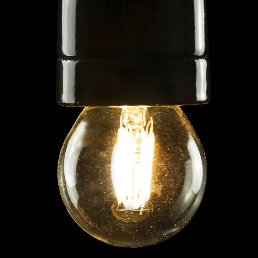 SEGULA Filament Pære>LED E27 3W golfbold 24V DC glødetråd klar 927 dæmpbar