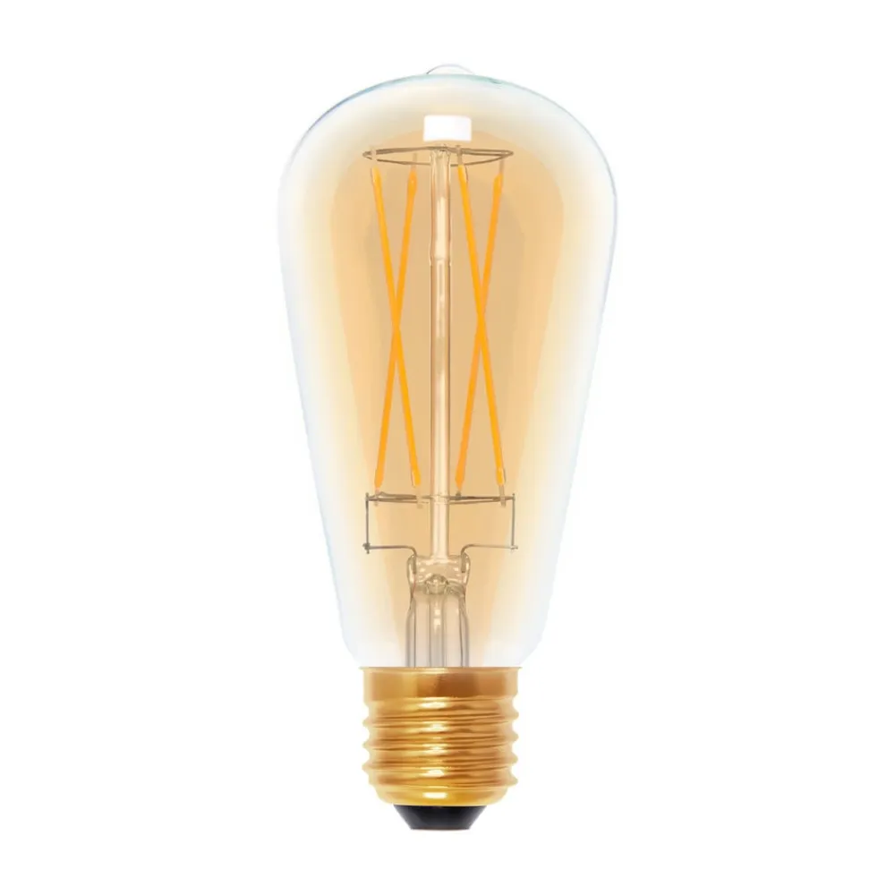 LED-pære E27 ST64 5W 2.200K guld/guld dæmpbar^SEGULA New