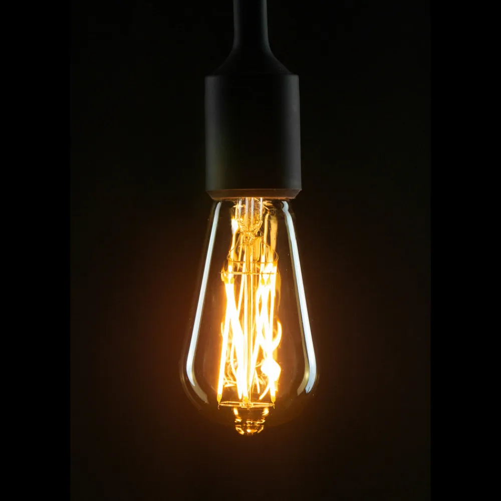 LED-pære E27 ST64 5W 2.200K guld/guld dæmpbar^SEGULA New